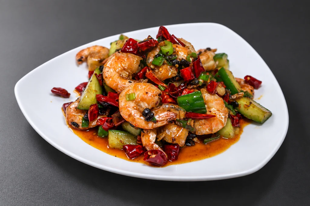Garnelen mit Gemüse